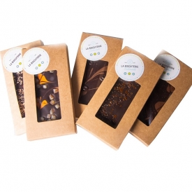 Dark chocolate Slab with smarties - La Biscuiterie Lolmede